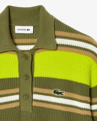 Maglione polo in maglia a costine