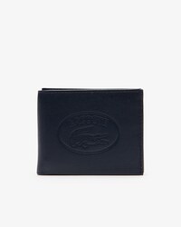 Men's L.12.12 Cuir Casual Embossed Lettering Leather 4 Card Wallet