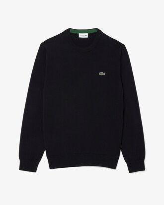 Pullover girocollo monocromatico in cotone