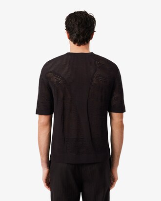 Maglione stampato a maniche corte relaxed fit