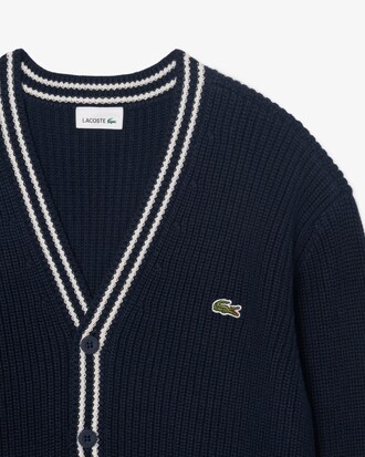 Cardigan in cotone e lana