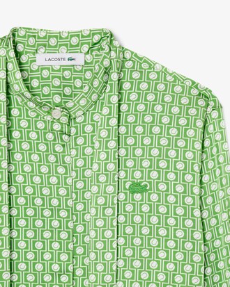 Camicia regular fit con collo annodato staccabile