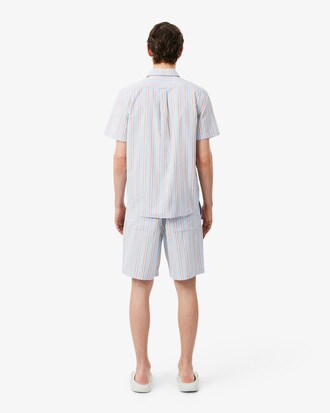 Shorts in popeline di cotone a righe