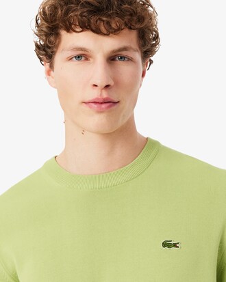 Pullover girocollo monocromatico in cotone