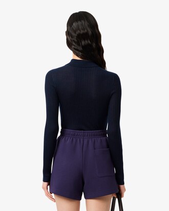 Maglione a collo alto in jersey di lana