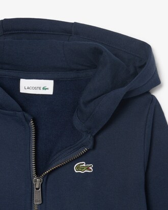 Felpa con zip unisex in tessuto felpato spazzolato