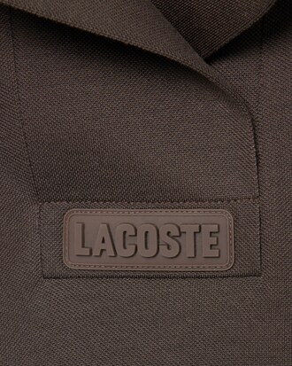 Abito in piqu&eacute; di seta con collo a polo Runway