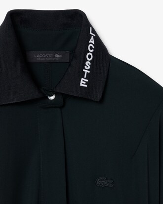 Maxiabito con collo a polo a pieghe Runway