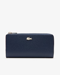 Portafoglio con zip Chantaco in pelle a piqué 8 carte