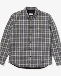 Camicia da uomo in cotone a quadri con manica imbottita boxy fit