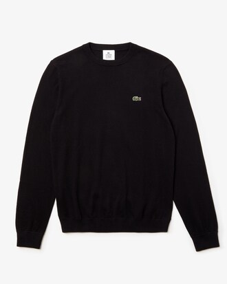 Pullover da uomo con collo rotondo in cotone e cashmere Lacoste LIVE