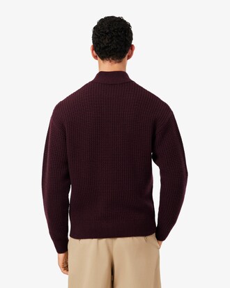Maglione in lana con collo alto e zip