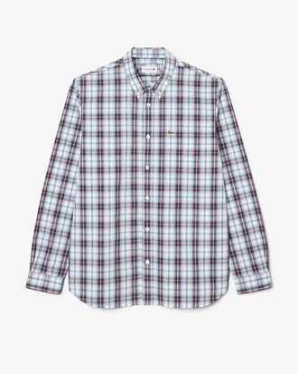 Camicia regular fit in popeline motivo scozzese