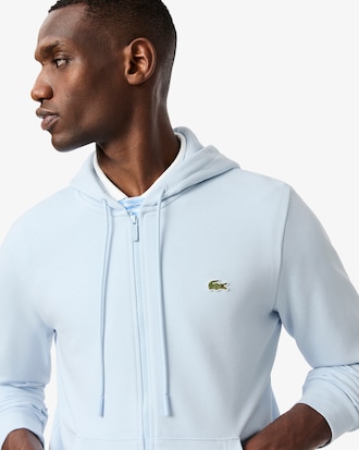 Felpa in tessuto felpato classic fit con zip