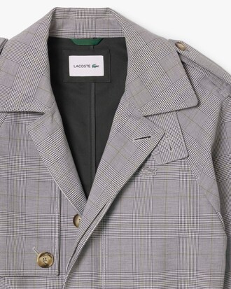 Trench con motivo scozzese impermeabile