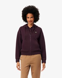 Felpa con zip e cappuccio in piqu&eacute;