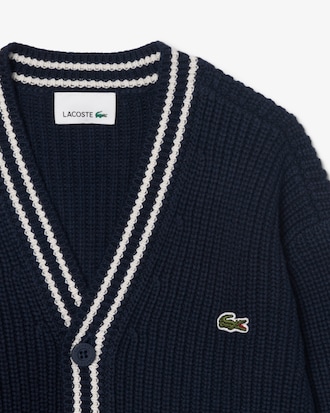 Cardigan in cotone e lana