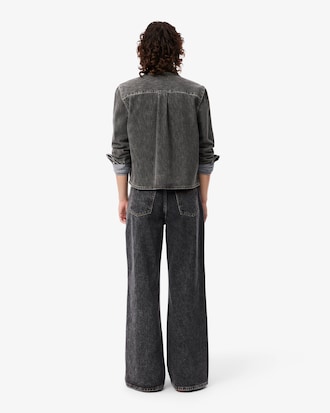 Jeans wide fit a vita alta