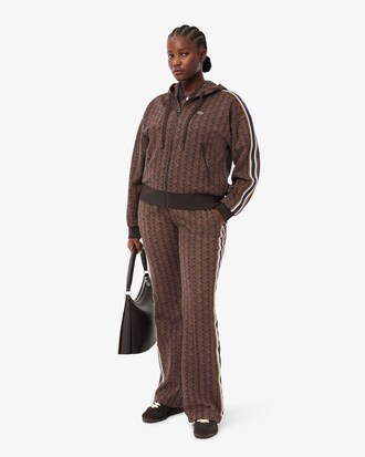 Felpa con cappuccio in jacquard con monogramma