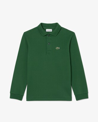 Polo a maniche lunghe in petit piqu&eacute;