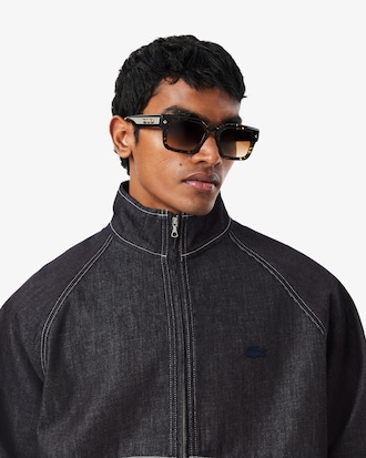 Giacca oversize in denim con zip