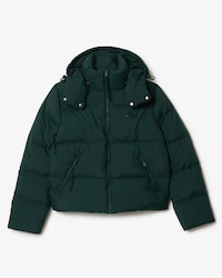 Piumino con cappuccio in taffet&agrave; relaxed fit