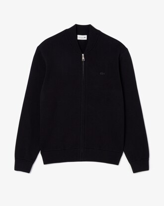 Bomber in maglia di cotone e lana