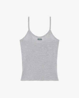 Canotta slim fit in jersey con stemma