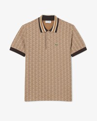 Polo dal taglio classico in jacquard con monogramma
