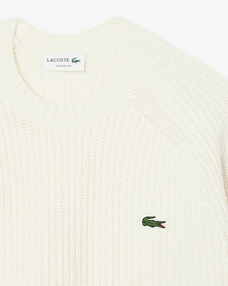 Maglione spesso in lana cardata con zip sul collo