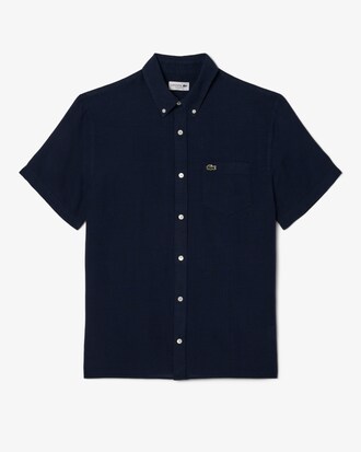 Camicia di lino a maniche corte