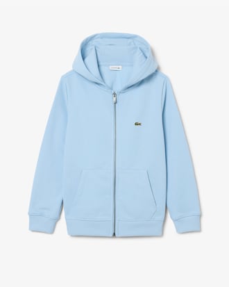 Felpa con zip unisex in tessuto felpato spazzolato