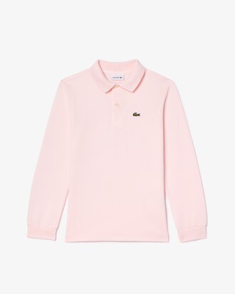 Polo a maniche lunghe in petit piqué