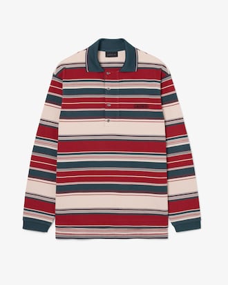 Polo a righe in piqu&eacute; loose fit Runway