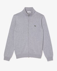 Pullover in cotone a collo alto con zip