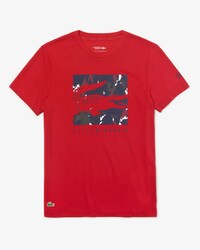 T-shirt da uomo con coccodrillo camouflage Lacoste SPORT x Novak Djokovic