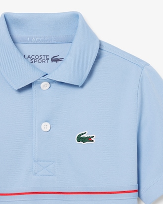 Polo in piqu&eacute; Ultra Dry a righe con marchio