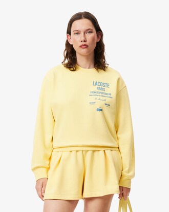 Felpa oversize plissettata con stampa