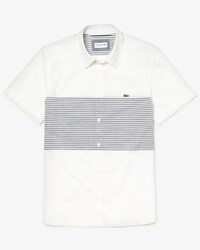 Camicia da uomo in popeline di cotone a righe slim fit