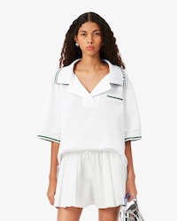 Camicia popover oversize con collo con logo Runway