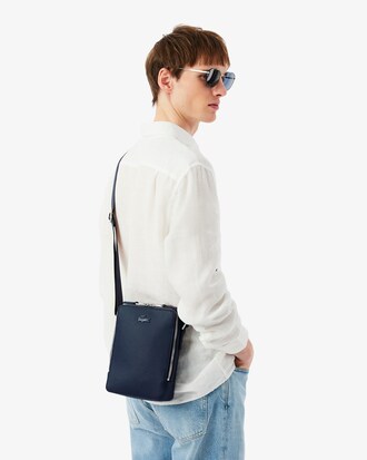 Borsa a spalla in pelle effetto piqu&eacute; Chantaco