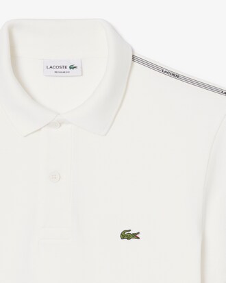 Polo con logo a righe regular fit