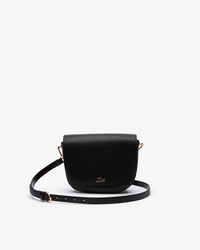 Borsa a tracolla tonda con patta Chantaco in pelle piqué da donna