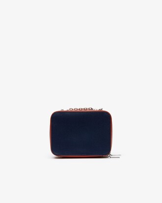 Borsa con tracolla a catena Chantaco in pelle piqué bicolore da donna