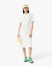 Abito t-shirt in jersey con bordo a contrasto