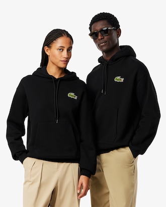 Felpa con cappuccio con stemma loose fit