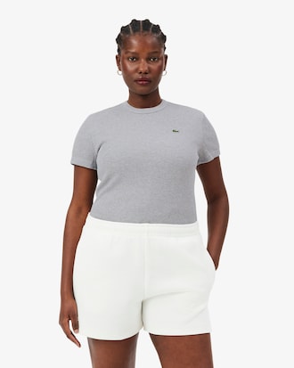T-shirt in cotone a costine slim fit