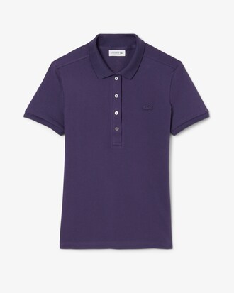 Polo da donna in piqué di cotone stretch Lacoste slim fit