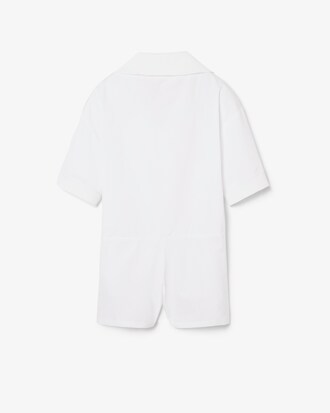 Tuta con collo a polo in popeline Runway