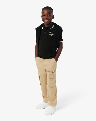 Polo Petit Piqu&eacute; con collo a righe